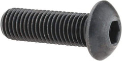 Holo-Krome - 5/16-24 UNF Hex Socket Drive, Button Screw - Alloy Steel, Black Oxide Finish, Fully Threaded, 1" Length Under Head - Eagle Tool & Supply