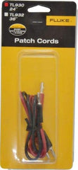 Fluke - Black/Red Electrical Test Equipment Patch Cord Set - Use with Test Equipment - Eagle Tool & Supply