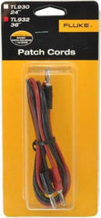 Fluke - Black/Red Electrical Test Equipment Patch Cord Set - Use with Test Equipment - Eagle Tool & Supply