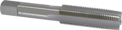 OSG - 5/8-18 UNF 3B 4 Flute Bright Finish High Speed Steel Straight Flute Standard Hand Tap - Taper, Right Hand Thread, 3-13/16" OAL, 1-13/16" Thread Length, H3 Limit, Oversize - Eagle Tool & Supply