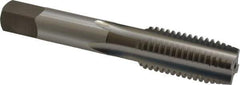 OSG - 3/4-10 UNC 4 Flute Bright Finish High Speed Steel Straight Flute Standard Hand Tap - Plug, Right Hand Thread, 4-1/4" OAL, 2" Thread Length, H3 Limit, Oversize - Eagle Tool & Supply