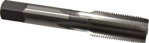 OSG - 3/4-16 UNF 3B 4 Flute Bright Finish High Speed Steel Straight Flute Standard Hand Tap - Plug, Right Hand Thread, 4-1/4" OAL, 2" Thread Length, H3 Limit, Oversize - Exact Industrial Supply