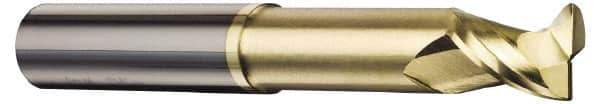 Accupro - 1", 2 Flute, Single End, Solid Carbide, 0.045" Corner Radius End Mill - 5" OAL, 45° Helix, Right Hand Flute, 1-1/4" LOC, Right Hand Cut - Eagle Tool & Supply