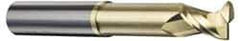 Accupro - 1/2", 2 Flute, Single End, Solid Carbide, 0.03" Corner Radius End Mill - 3" OAL, 45° Helix, Right Hand Flute, 5/8" LOC, Right Hand Cut, 1-3/8" Extended Reach - Eagle Tool & Supply