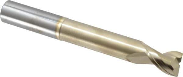 Accupro - 3/4", 2 Flute, Single End, Solid Carbide, 0.03" Corner Radius End Mill - 6" OAL, 45° Helix, Right Hand Flute, 1" LOC, Right Hand Cut, 3-7/8" Extended Reach - Eagle Tool & Supply