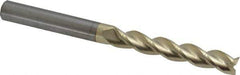 Accupro - 1/4", 1-1/2" LOC, 1/4" Shank Diam, 3" OAL, 3 Flute, Solid Carbide Square End Mill - Single End, ZrN Finish, Spiral Flute, 37° Helix, Centercutting, Right Hand Cut, Right Hand Flute - Eagle Tool & Supply