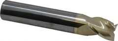 Accupro - 5/8", 3/4" LOC, 5/8" Shank Diam, 3-1/2" OAL, 3 Flute, Solid Carbide Square End Mill - Single End, ZrN Finish, Spiral Flute, 37° Helix, Centercutting, Right Hand Cut, Right Hand Flute - Eagle Tool & Supply