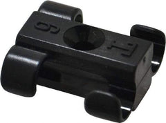 Midwest Control - 1/4 to 5/16 Hose OD, Multitube Holder - Black, 2 Slots, 0.8" OAL, 0.12" Mounting Hole, For Use With Tubes, Wires, Hose & Pipe - Eagle Tool & Supply