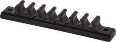 Midwest Control - 3/8 Hose OD, Multitube Holder - Black, 7 Slots, 4.4" OAL, 0.218" Mounting Hole, For Use With Plastic Tubing, Hose & Wire - Eagle Tool & Supply