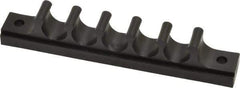 Midwest Control - 1/2 Hose OD, Multitube Holder - Black, 5 Slots, 4-1/2" OAL, 0.218" Mounting Hole, For Use With Plastic Tubing, Hose & Wire - Eagle Tool & Supply