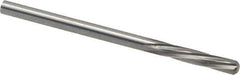 Magafor - 3.2512mm Solid Carbide 6 Flute Chucking Reamer - Spiral Flute, 0.128" Straight Shank, 19/32" Flute Length, 2-1/4" OAL - Eagle Tool & Supply