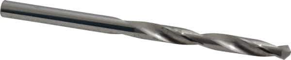 SGS - #18 118° Solid Carbide Jobber Drill - Bright Finish, Right Hand Cut, Spiral Flute, Straight Shank, 2-3/4" OAL, Faceted Point - Eagle Tool & Supply