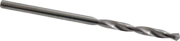 SGS - #40 118° Solid Carbide Jobber Drill - Bright Finish, Right Hand Cut, Spiral Flute, Straight Shank, 2" OAL, Faceted Point - Eagle Tool & Supply