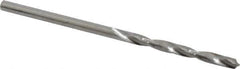 SGS - #45 118° Solid Carbide Jobber Drill - Bright Finish, Right Hand Cut, Spiral Flute, Straight Shank, 1-3/4" OAL, Faceted Point - Eagle Tool & Supply