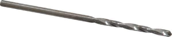 SGS - #50 118° Solid Carbide Jobber Drill - Bright Finish, Right Hand Cut, Spiral Flute, Straight Shank, 1-3/4" OAL, Faceted Point - Eagle Tool & Supply