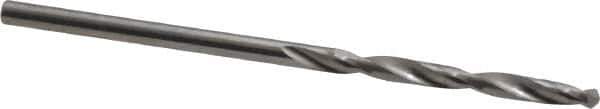SGS - #51 118° Solid Carbide Jobber Drill - Bright Finish, Right Hand Cut, Spiral Flute, Straight Shank, 1-1/2" OAL, Faceted Point - Eagle Tool & Supply