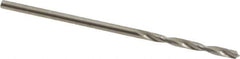 SGS - #53 118° Solid Carbide Jobber Drill - Bright Finish, Right Hand Cut, Spiral Flute, Straight Shank, 1-1/2" OAL, Faceted Point - Eagle Tool & Supply