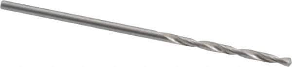 SGS - #55 118° Solid Carbide Jobber Drill - Bright Finish, Right Hand Cut, Spiral Flute, Straight Shank, 1-1/2" OAL, Faceted Point - Eagle Tool & Supply