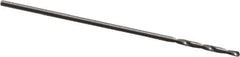 SGS - #71 118° Solid Carbide Jobber Drill - Bright Finish, Right Hand Cut, Spiral Flute, Straight Shank, 1" OAL, Faceted Point - Eagle Tool & Supply