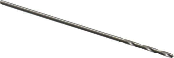 SGS - #72 118° Solid Carbide Jobber Drill - Bright Finish, Right Hand Cut, Spiral Flute, Straight Shank, 1" OAL, Faceted Point - Eagle Tool & Supply