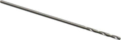 SGS - #72 118° Solid Carbide Jobber Drill - Bright Finish, Right Hand Cut, Spiral Flute, Straight Shank, 1" OAL, Faceted Point - Eagle Tool & Supply