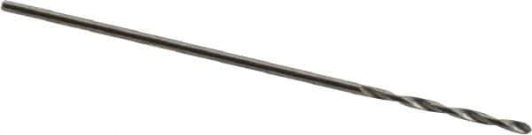 SGS - #77 118° Solid Carbide Jobber Drill - Bright Finish, Right Hand Cut, Spiral Flute, Straight Shank, 3/4" OAL, Faceted Point - Eagle Tool & Supply