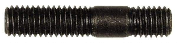 Dorman - M8x1.25 40mm OAL Unequal Double Threaded Stud - Steel, Black Oxide Finish, 21mm Long Thread Length, 10mm Short Thread Length, Metric - Eagle Tool & Supply