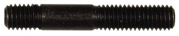 Dorman - M8x1.25 50mm OAL Unequal Double Threaded Stud - Steel, Black Oxide Finish, 23mm Long Thread Length, 10mm Short Thread Length, Metric - Eagle Tool & Supply