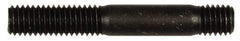 Dorman - M8x1.25 55mm OAL Unequal Double Threaded Stud - Steel, Black Oxide Finish, 23mm Long Thread Length, 10mm Short Thread Length, Metric - Eagle Tool & Supply