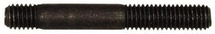 Dorman - M8x1.25 60mm OAL Unequal Double Threaded Stud - Steel, Black Oxide Finish, 24mm Long Thread Length, 10mm Short Thread Length, Metric - Eagle Tool & Supply