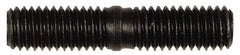 Dorman - M8x1.25 38mm OAL Unequal Double Threaded Stud - Steel, Black Oxide Finish, 18mm Long Thread Length, 17mm Short Thread Length, Metric - Eagle Tool & Supply