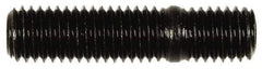 Dorman - M10x1.50 42mm OAL Unequal Double Threaded Stud - Steel, Black Oxide Finish, 27mm Long Thread Length, 12mm Short Thread Length, Metric - Eagle Tool & Supply