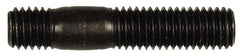 Dorman - M10x1.50 52mm OAL Unequal Double Threaded Stud - Steel, Black Oxide Finish, 27mm Long Thread Length, 12mm Short Thread Length, Metric - Eagle Tool & Supply