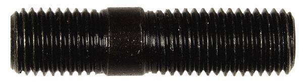Dorman - M10x1.25 41mm OAL Unequal Double Threaded Stud - Steel, Black Oxide Finish, 21mm Long Thread Length, 13mm Short Thread Length, Metric - Eagle Tool & Supply