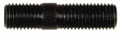 Dorman - M10x1.25 41mm OAL Unequal Double Threaded Stud - Steel, Black Oxide Finish, 21mm Long Thread Length, 13mm Short Thread Length, Metric - Eagle Tool & Supply