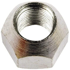 Dorman - 9/16-18 Zinc Finish Open Wheel Nut - 7/8" Hex, 3/4" OAL, 60° Seat Angle - Eagle Tool & Supply