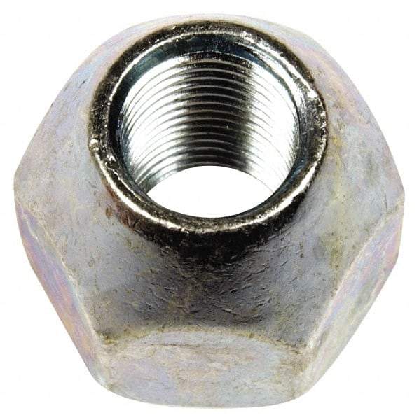 Dorman - 9/16-18 Black Oil Quench Finish Open Wheel Nut - 1-1/16" Hex, 31/32" OAL, 60° Seat Angle - Eagle Tool & Supply