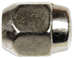 Dorman - M12-1.5 Chrome Finish Capped Wheel Nut - 21mm Hex, 27mm OAL, 60° Seat Angle - Eagle Tool & Supply