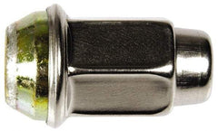 Dorman - 1/2-20 Stainless Finish Capped Wheel Nut - 3/4" Hex, 1-5/8" OAL, 60° Seat Angle - Eagle Tool & Supply