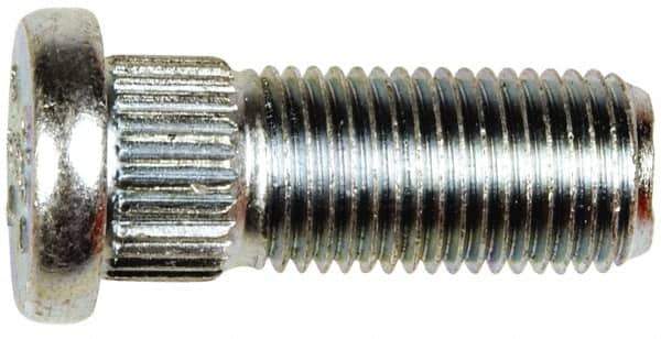 Dorman - M12-1.25 Serrated Bolt Wheel Stud - 12.83mm Knurl, 32.5mm OAL, 7mm Shoulder Length - Eagle Tool & Supply