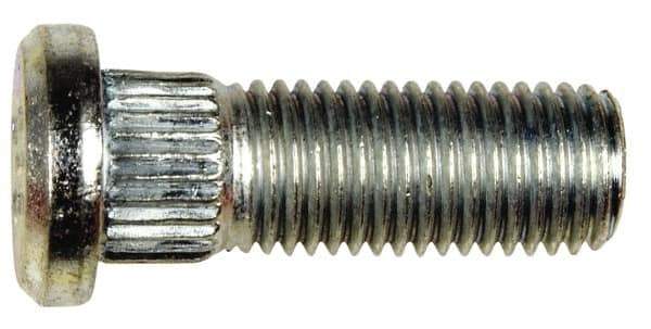 Dorman - M12-1.5 Serrated Bolt Wheel Stud - 12.95mm Knurl, 36mm OAL, 8mm Shoulder Length - Eagle Tool & Supply