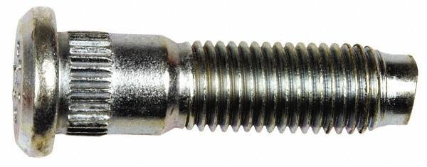 Dorman - M12-1.5 Serrated Bolt Wheel Stud - 13.46mm Knurl, 48mm OAL, 14mm Shoulder Length - Eagle Tool & Supply