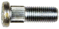 Dorman - M10-1.25 Serrated Bolt Wheel Stud - 10.24mm Knurl, 29mm OAL, 9mm Shoulder Length - Eagle Tool & Supply