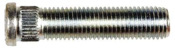 Dorman - M12-1.5 Serrated Bolt Wheel Stud - 12.8mm Knurl, 54mm OAL, 8mm Shoulder Length - Eagle Tool & Supply