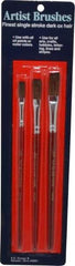 Wooster Brush - Ox Hair Artist's Paint Brush Set - 1/4, 3/8, 1/2" Wide, Plastic Handle - Eagle Tool & Supply