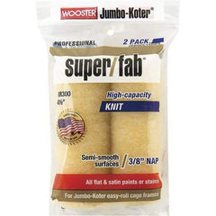 Wooster Brush - 3/8" Nap, 4-1/2" Wide Paint General Purpose Roller Cover - Smooth Texture, Fabric - Eagle Tool & Supply