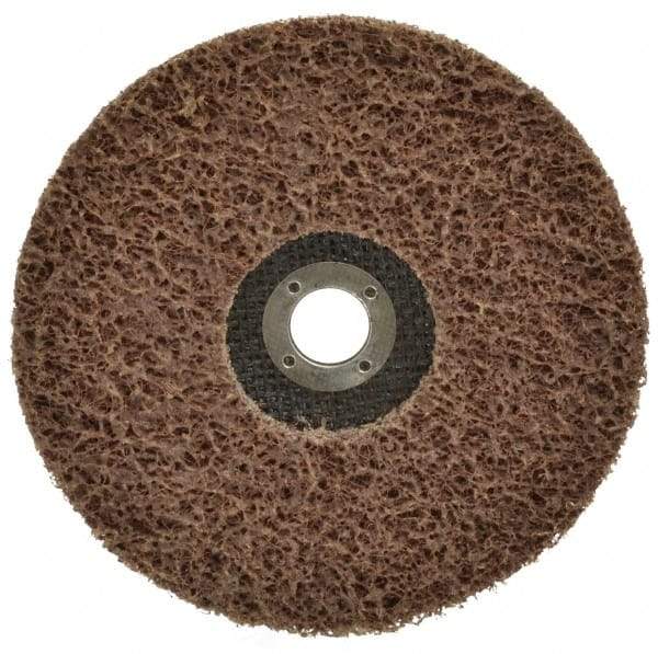 Superior Abrasives - 7" Coarse Grade Aluminum Oxide Deburring Disc - 7/8" Center Hole, Arbor Connection, 7,000 Max RPM - Eagle Tool & Supply