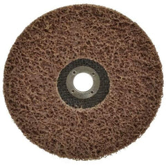 Superior Abrasives - 7" Coarse Grade Aluminum Oxide Deburring Disc - 7/8" Center Hole, Arbor Connection, 7,000 Max RPM - Eagle Tool & Supply