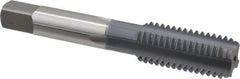 OSG - 5/8-11 UNC 2B 4 Flute elektraLUBE Finish High Speed Steel Straight Flute Standard Hand Tap - Bottoming, Right Hand Thread, 3-13/16" OAL, 1-13/16" Thread Length, H5 Limit - Exact Industrial Supply