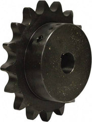 U.S. Tsubaki - 16 Teeth, 3/4" Chain Pitch, Chain Size 60, Finished Bore Sprocket - 7/8" Bore Diam, 3.845" Pitch Diam, 4.22" Outside Diam - Eagle Tool & Supply